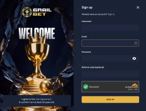 GrailBet Casino registration
